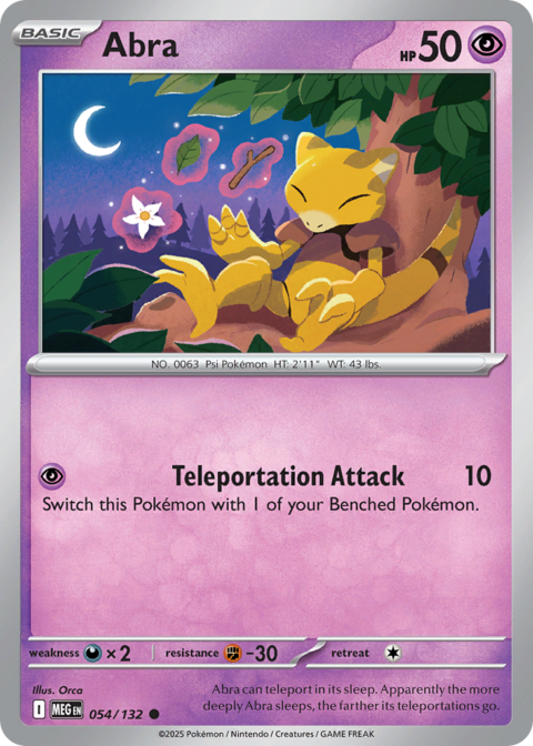 Abra - MEG #54 - Reverse Holo