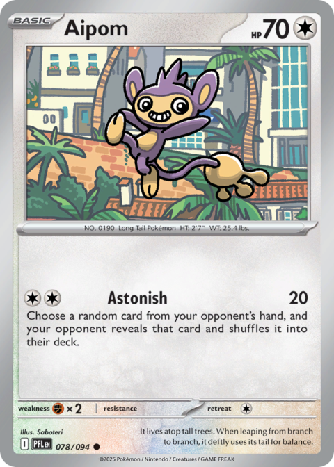 Aipom - PFL #78 - Reverse Holo