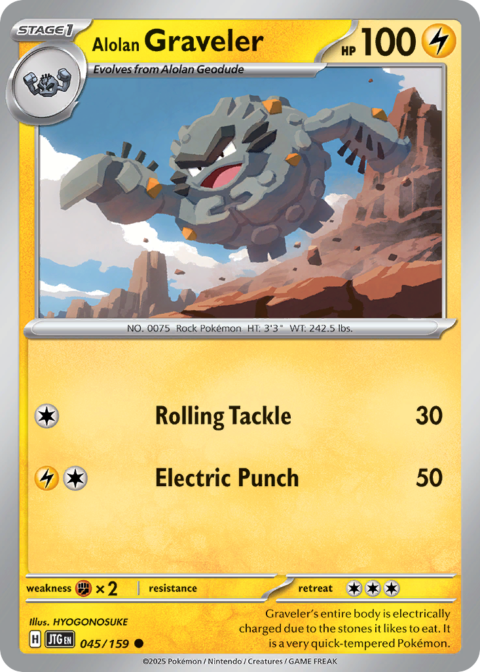 Alolan Graveler - JTG #45 - Holo