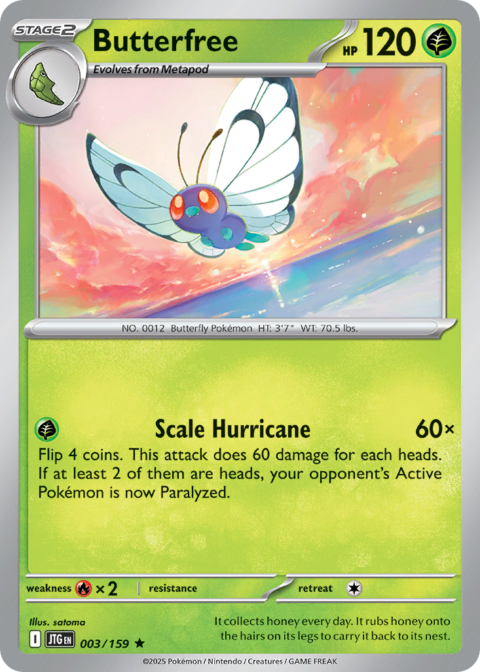 Butterfree - JTG #3 - Reverse Holo