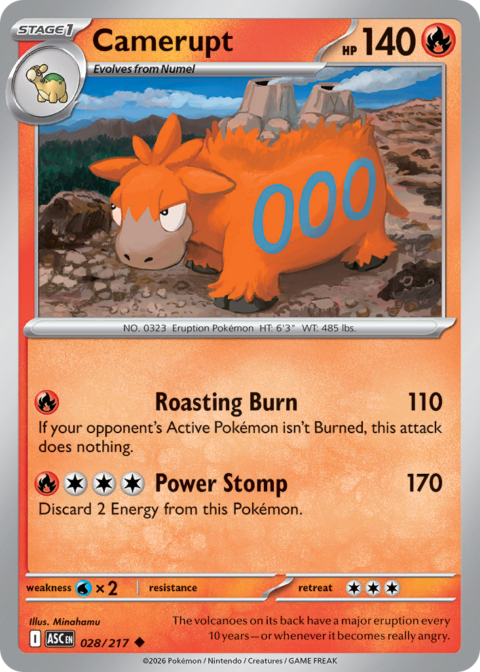 Camerupt - ASC #28 - Reverse Holo (Energy)