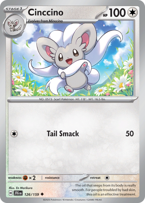 Cinccino - JTG #126 - Reverse Holo
