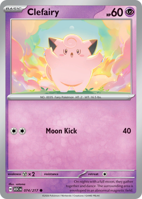 Clefairy - ASC #74 - Reverse Holo (Energy)