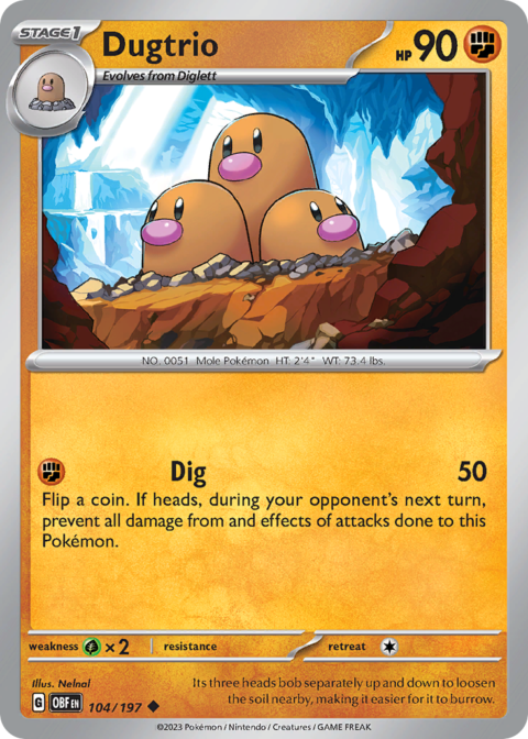 Dugtrio - OBF #104 - Normal