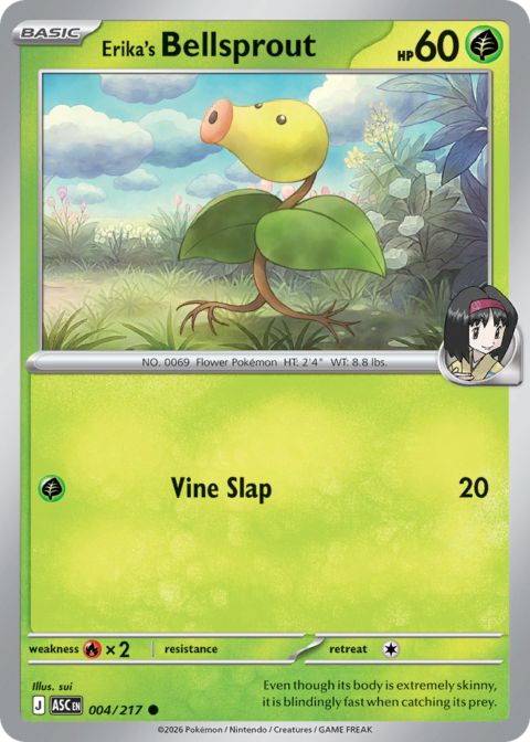 Erika's Bellsprout - ASC #4 - Reverse Holo (Energy)