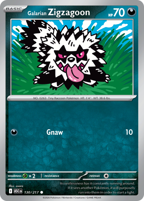 Galarian Zigzagoon - ASC #130 - Normal