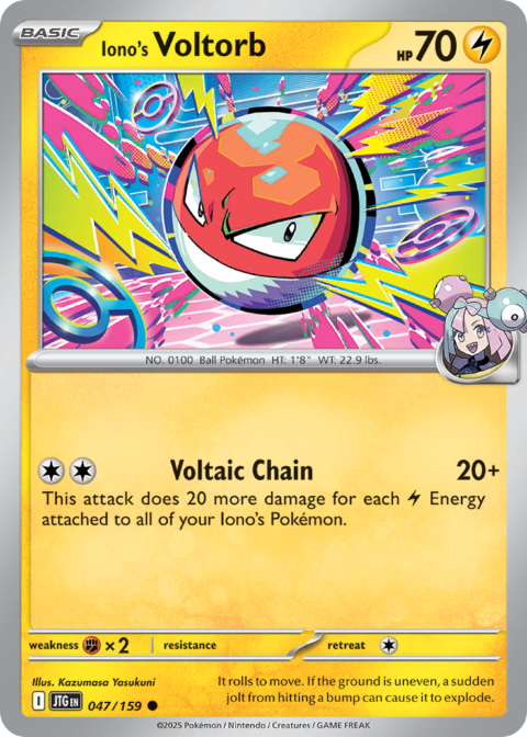 Iono's Voltorb - JTG #47 - Reverse Holo