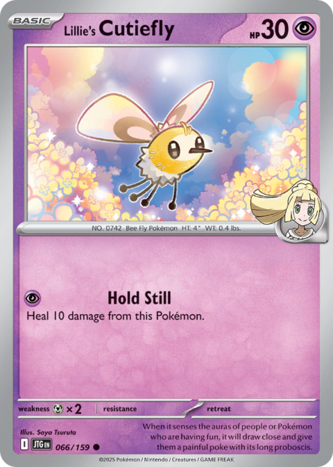 Lillie's Cutiefly - JTG #66 - Reverse Holo
