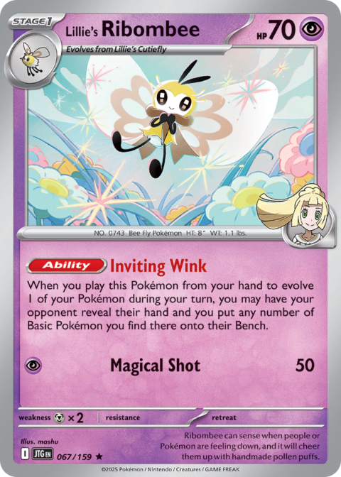 Lillie's Ribombee - JTG #67 - Holo