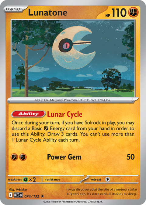 Lunatone - MEG #74 - Reverse Holo