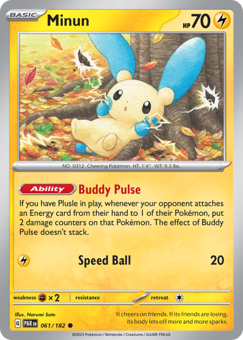 Minun - PAR #61 - Reverse Holo
