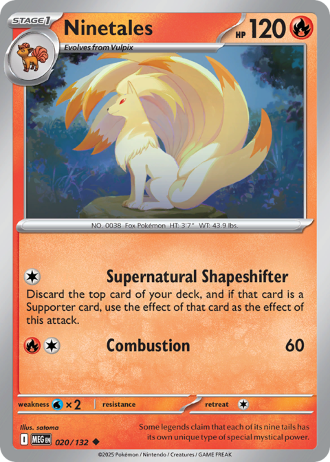 Ninetales - MEG #20 - Reverse Holo
