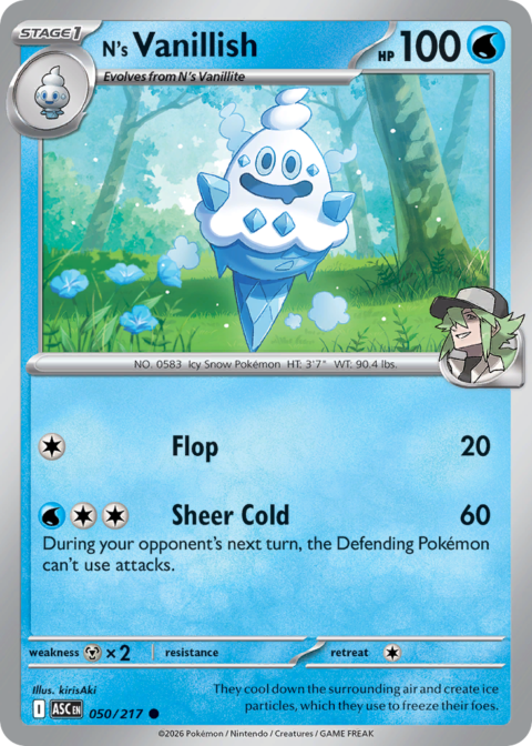 N's Vanillish - ASC #50 - Reverse Holo (Energy)