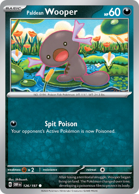 Paldean Wooper - OBF #126 - Holo