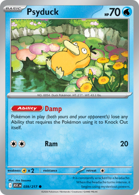 Psyduck - ASC #39 - Reverse Holo (Energy)