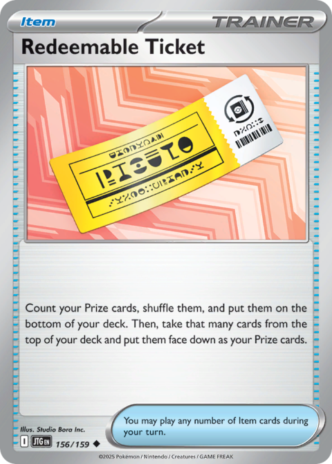 Redeemable Ticket - JTG #156 - Reverse Holo