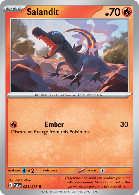 Salandit - ASC #34 - Reverse Holo (Energy)