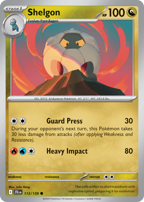 Shelgon - JTG #113 - Reverse Holo