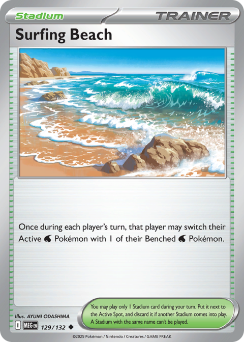 Surfing Beach - MEG #129 - Reverse Holo
