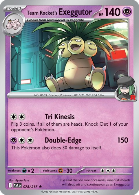 Team Rocket's Exeggutor - ASC #78 - Energy Reverse