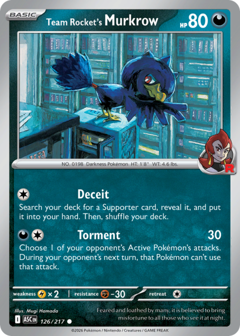 Team Rocket's Murkrow - ASC #126 - Rocket Reverse