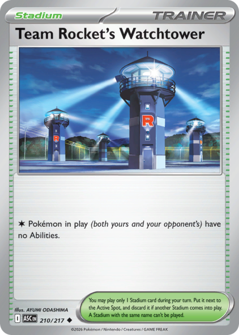 Team Rocket's Watchtower - ASC #210 - Reverse Holo