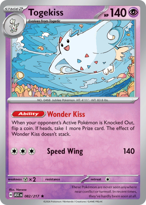 Togekiss - ASC #82 - Reverse Holo (Energy)