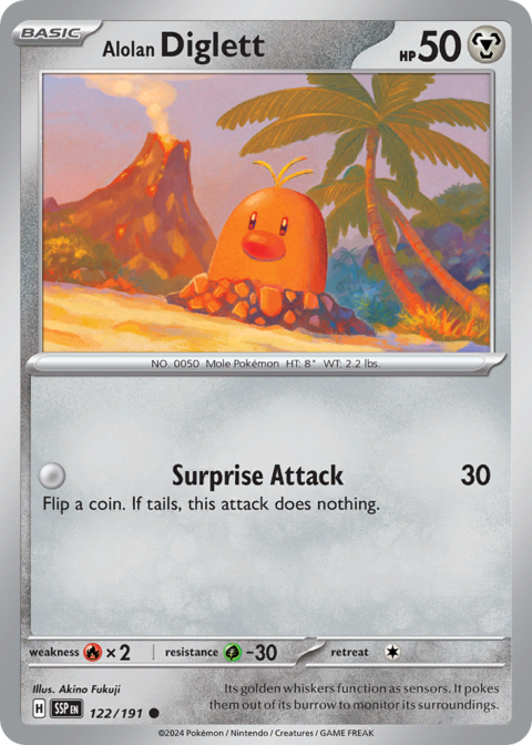 Alolan Diglett - SSP #122 - Reverse Holo