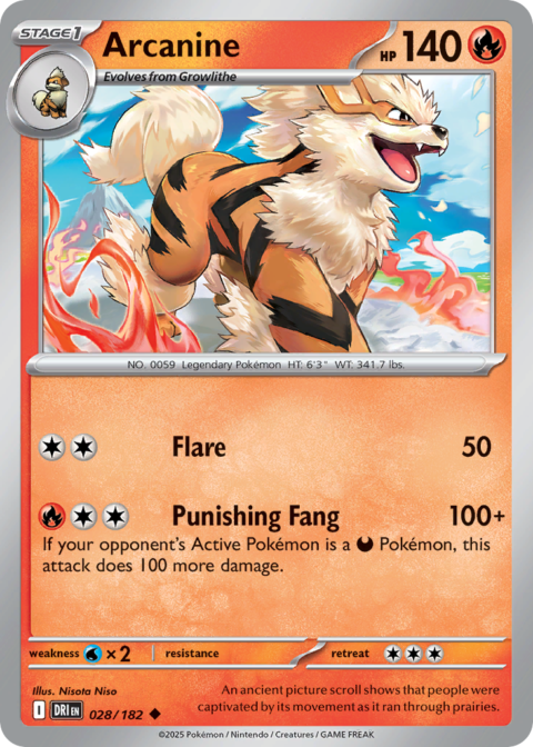 Arcanine - DRI #28 - Reverse Holo