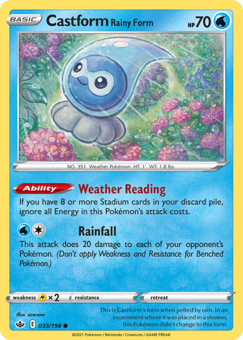Castform Rainy Form - CRE #33 - Normal