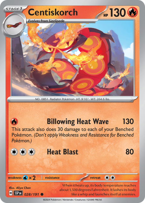 Centiskorch - SSP #28 - Reverse Holo