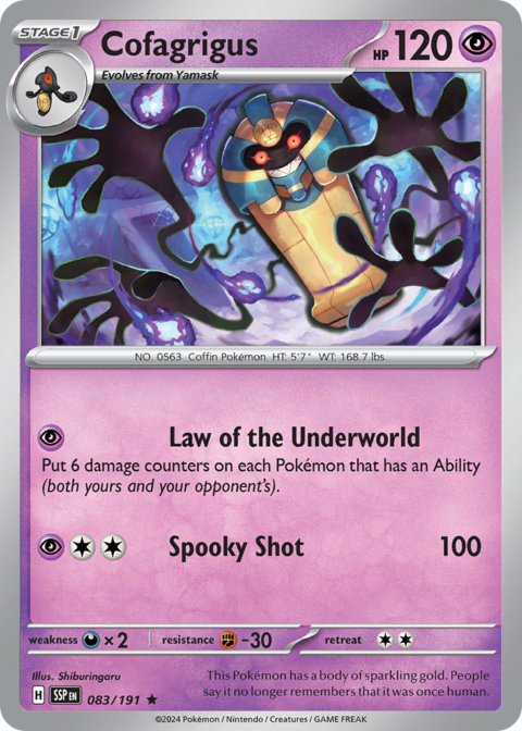 Cofagrigus - SSP #83 - Reverse Holo