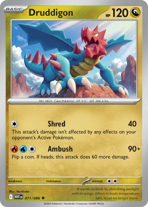 Druddigon - WHT #71 - Reverse Holo