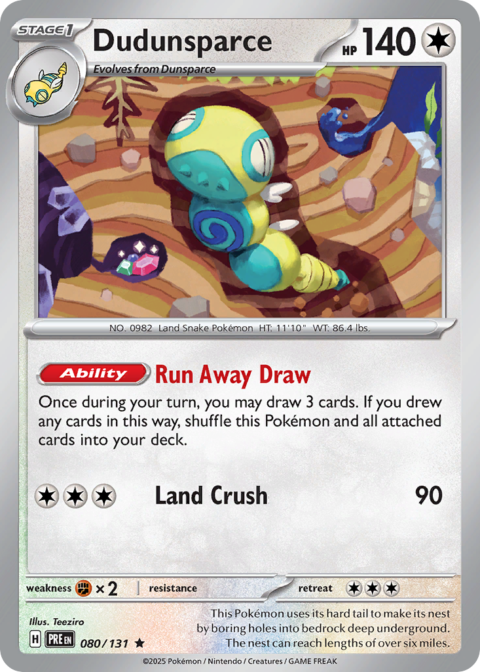 Dudunsparce - PRE #80 - Reverse Holo
