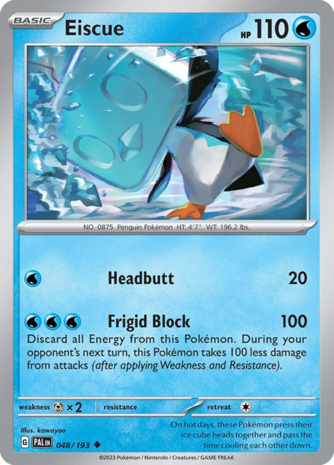 Eiscue - PAL #48 - Reverse Holo
