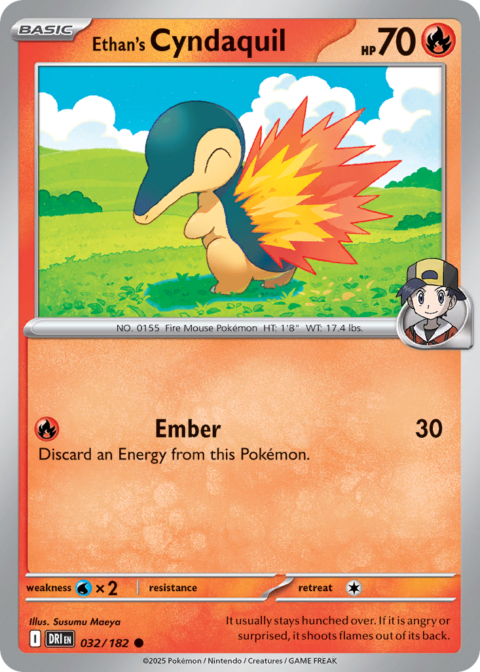 Ethan's Cyndaquil - DRI #32 - Reverse Holo