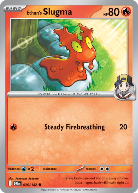 Ethan's Slugma - DRI #35 - Reverse Holo