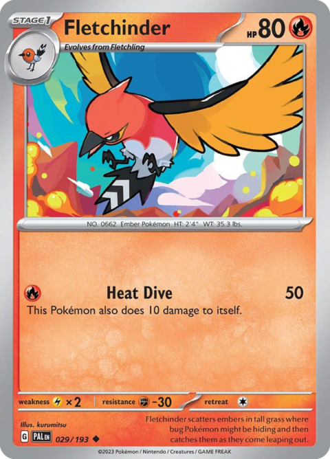 Fletchinder - PAL #29 - Reverse Holo