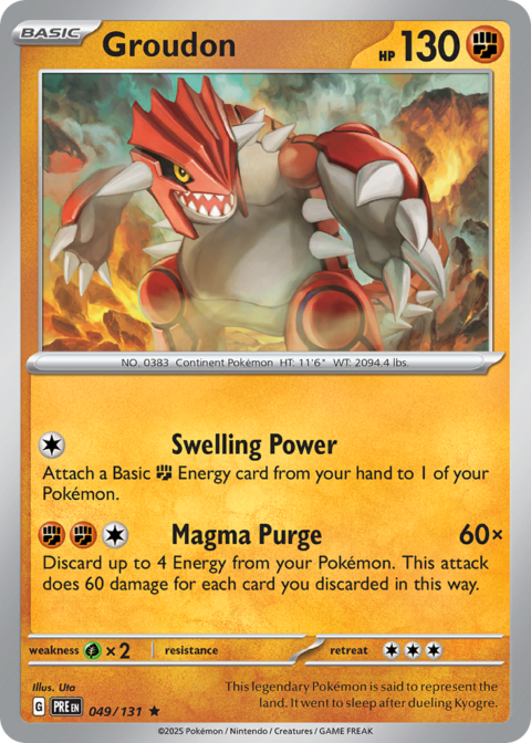 Groudon - PRE #49 - Reverse Holo