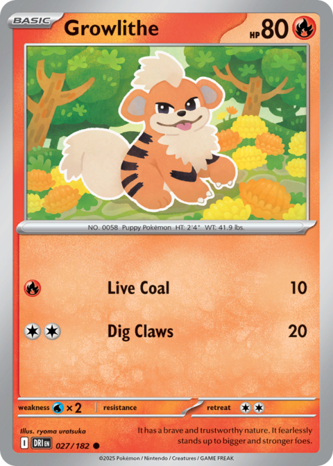 Growlithe - DRI #27 - Reverse Holo