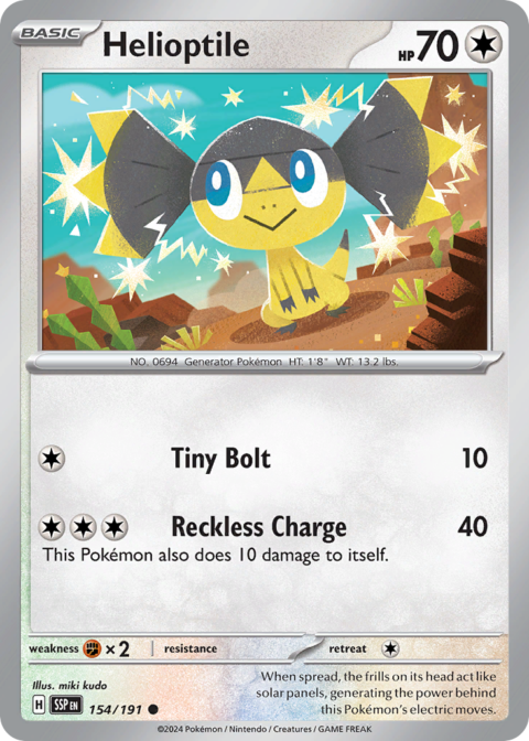 Helioptile - SSP #154 - Reverse Holo