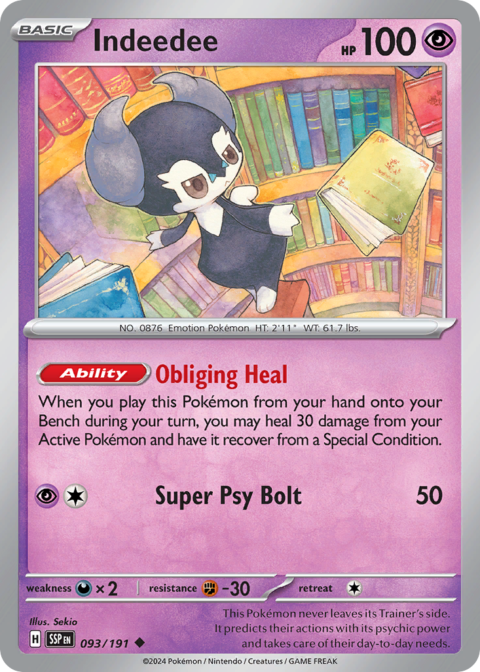Indeedee - SSP #93 - Reverse Holo