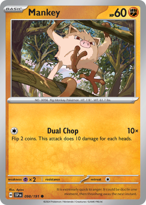 Mankey - SSP #98 - Reverse Holo