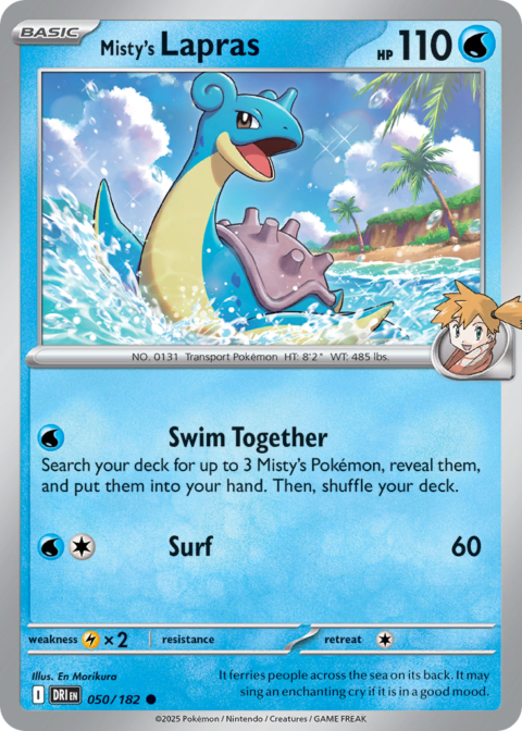 Misty's Lapras - DRI #50 - Reverse Holo