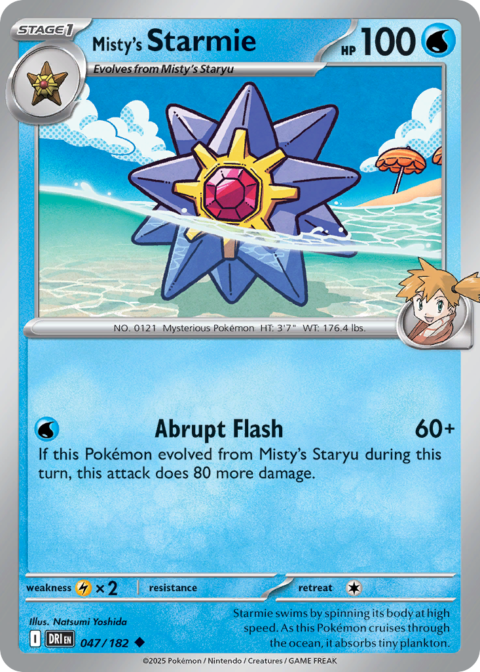 Misty's Starmie - DRI #47 - Reverse Holo