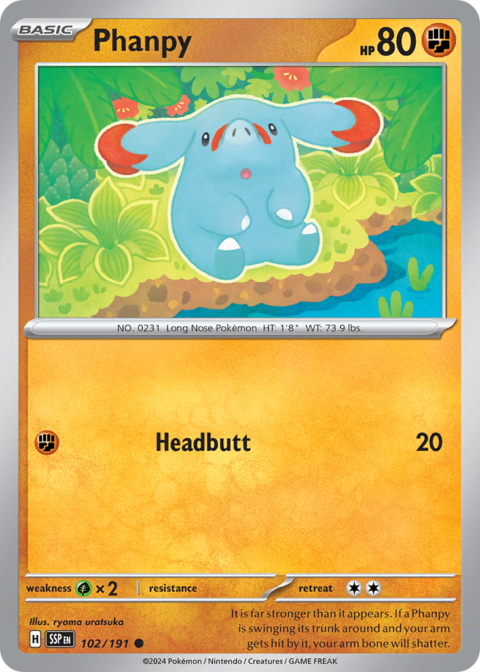 Phanpy - SSP #102 - Reverse Holo
