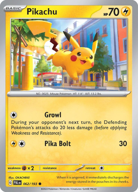 Pikachu - PAL #62 - Reverse Holo