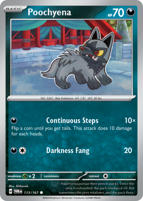 Poochyena - TWM #113 - Reverse Holo