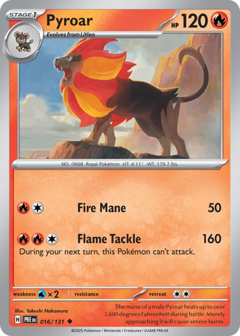Pyroar - PRE #16 - Reverse Holo
