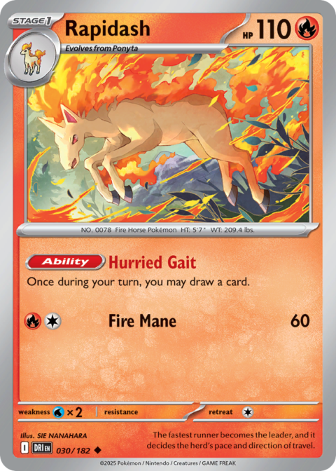 Rapidash - DRI #30 - Reverse Holo